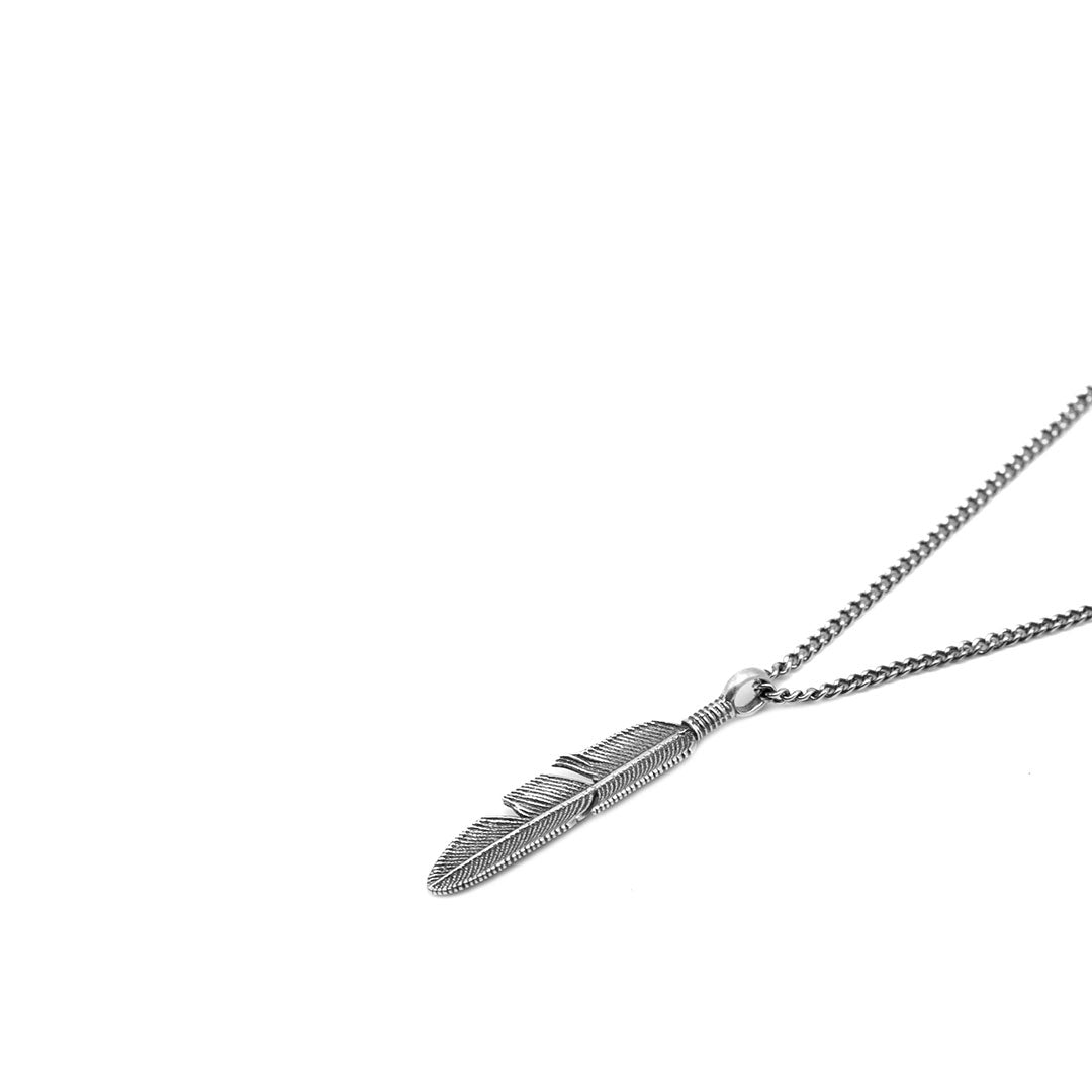 Silver Ethereal Feather Necklace | 925 Sterling Silver | Serge DeNimes