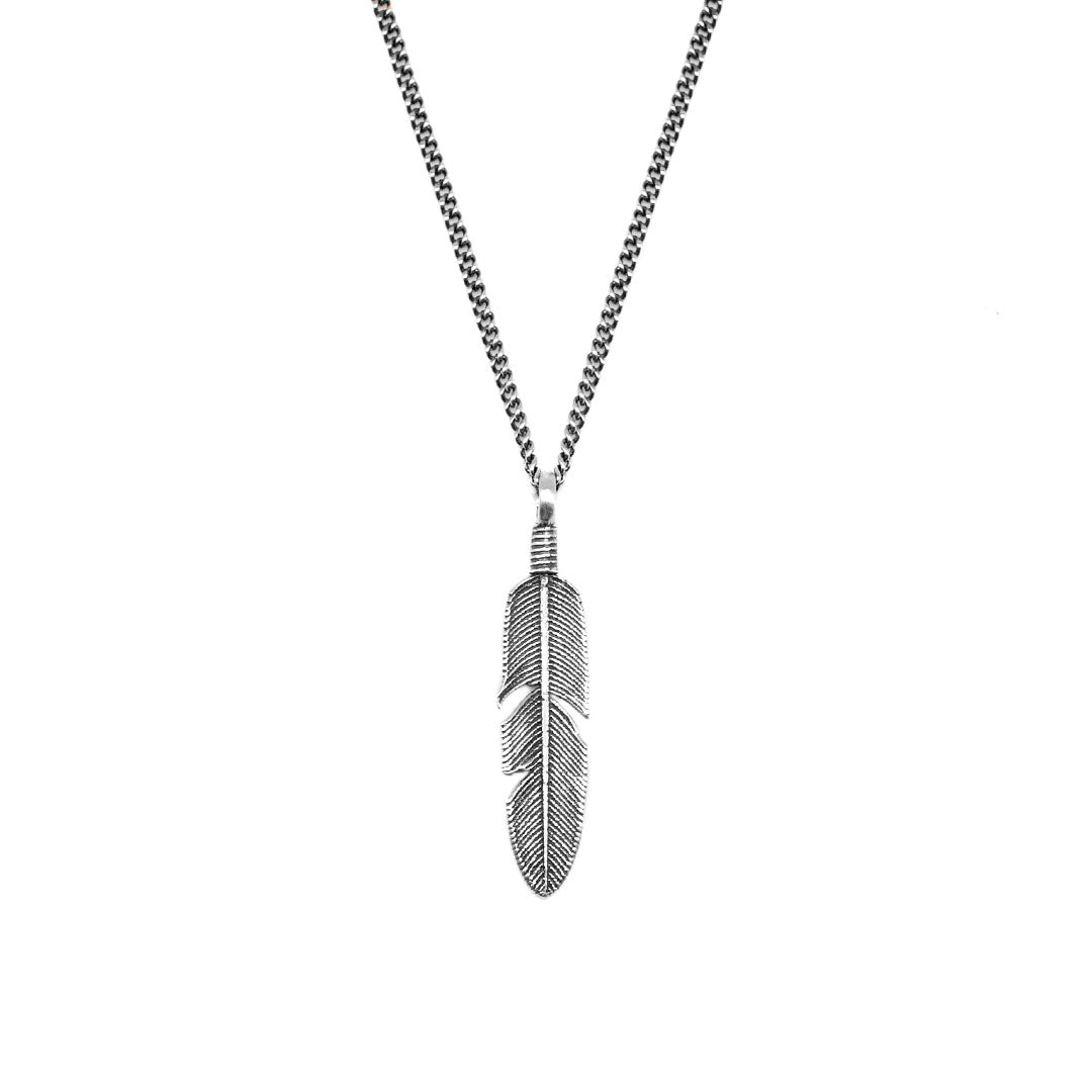 Silver Ethereal Feather Necklace - Serge DeNimes
