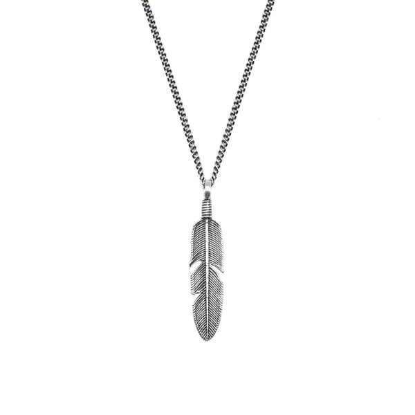 Silver Ethereal Feather Necklace - Serge DeNimes