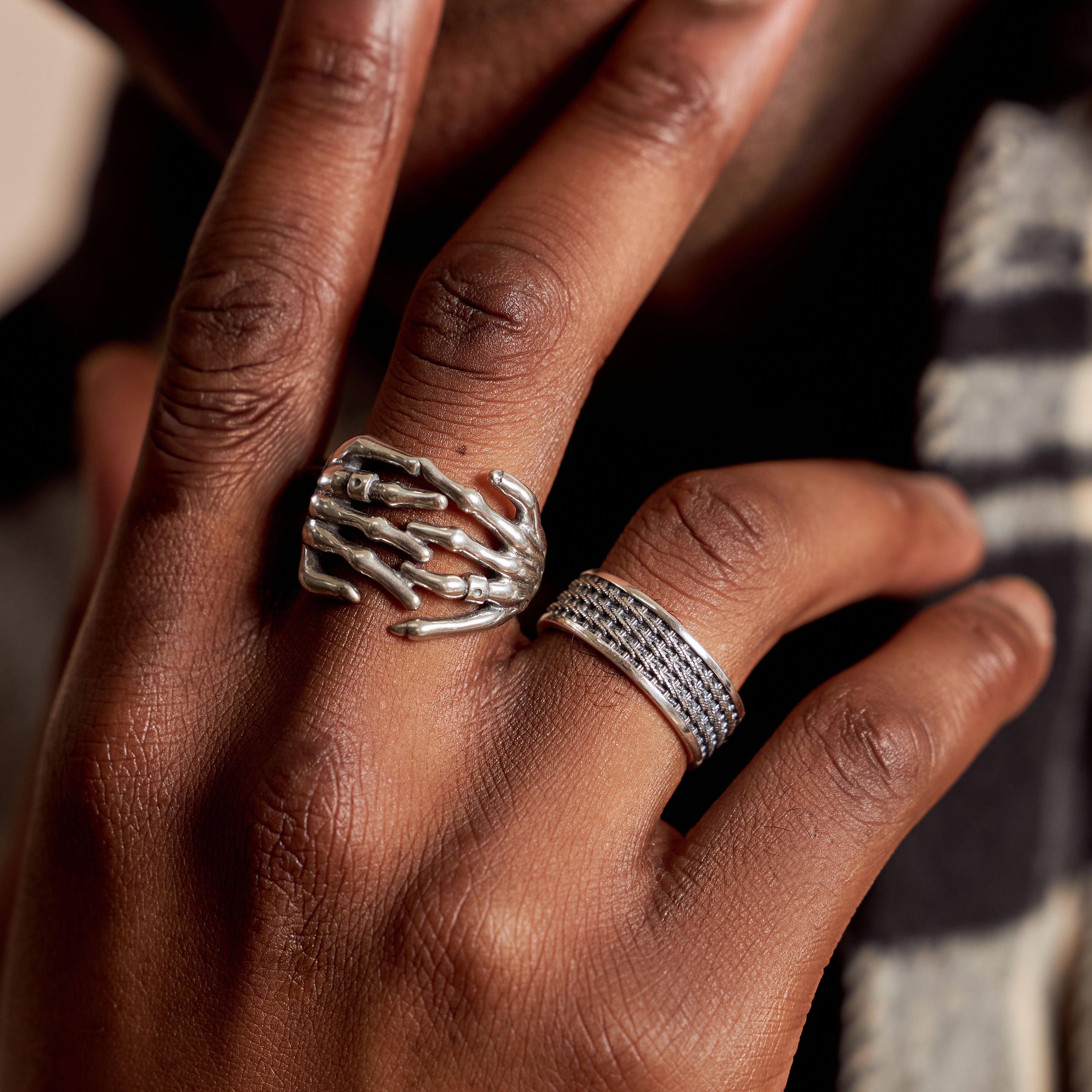 Silver Kusari Ring | Men's 925 Sterling Silver | Serge DeNimes