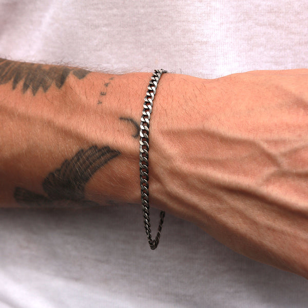 Silver Light Curb Bracelet