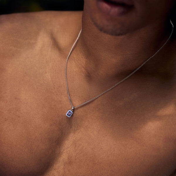 Silver Purple Blush Necklace