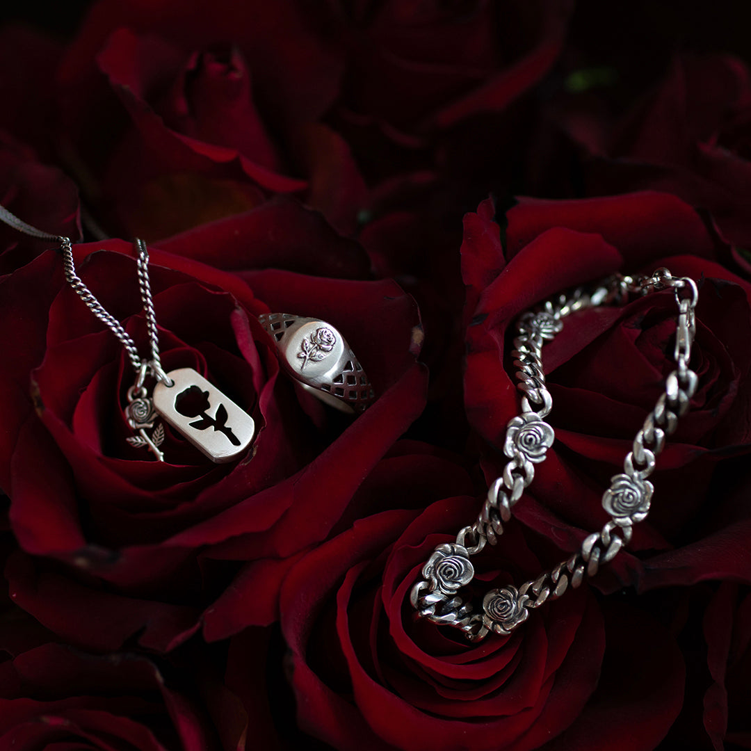 Silver Rose Bracelet - Serge DeNimes