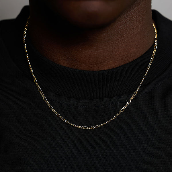 Gold Figaro Necklace - Serge DeNimes