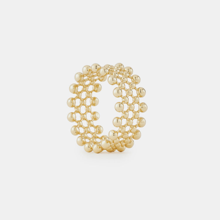 Gold Plated Silver Molecule Ring - Serge DeNimes
