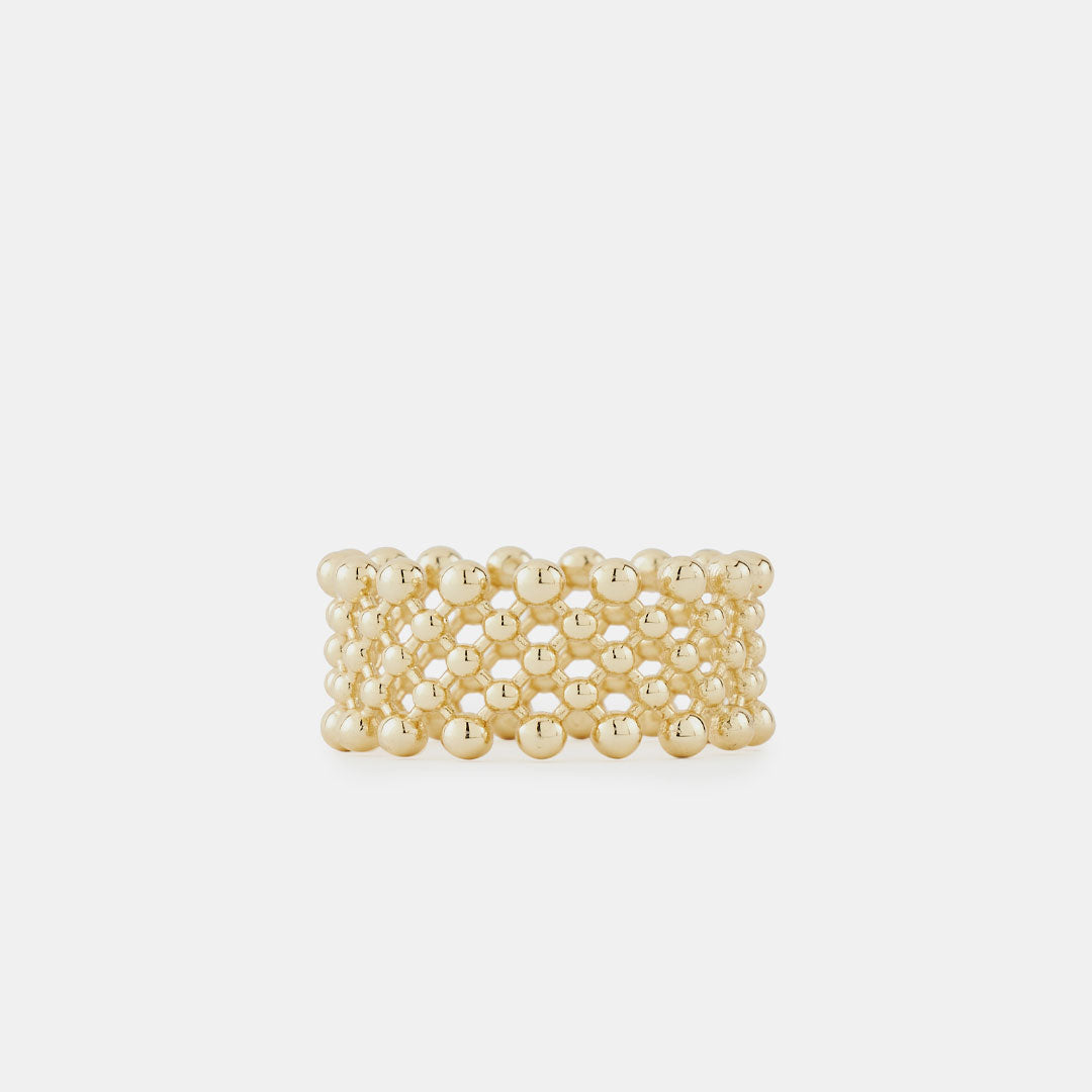 Gold Plated Silver Molecule Ring - Serge DeNimes