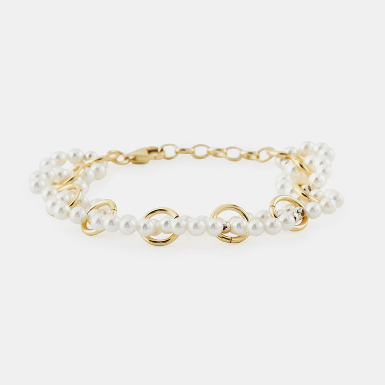 Gold Plated Silver Particle Bracelet