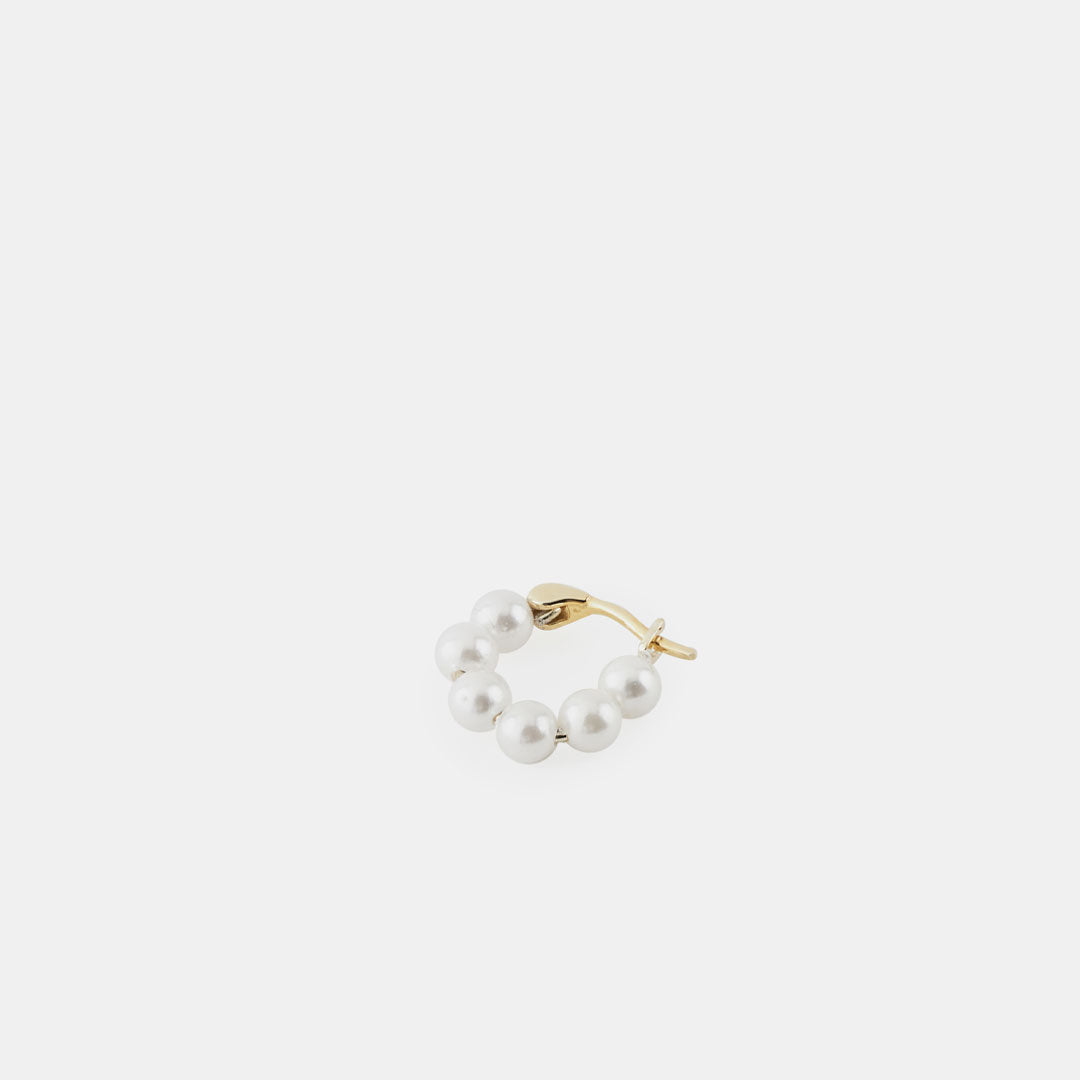 Gold Plated Silver Particle Hoop Earring