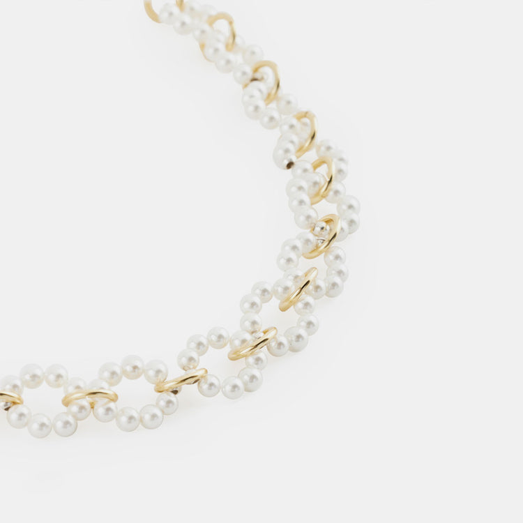 Gold Plated Silver Particle Necklace