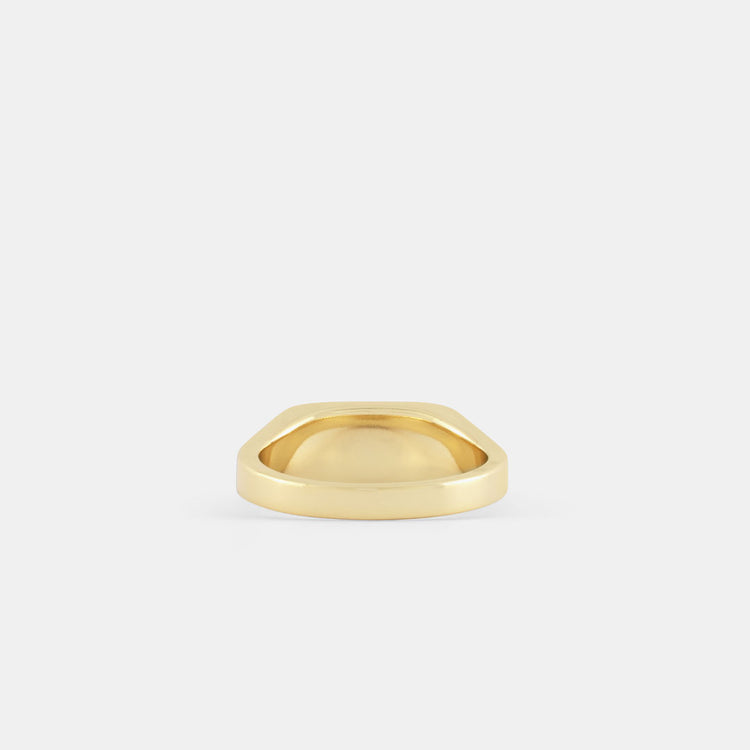 Gold Plated Silver Rectangle Signet Ring