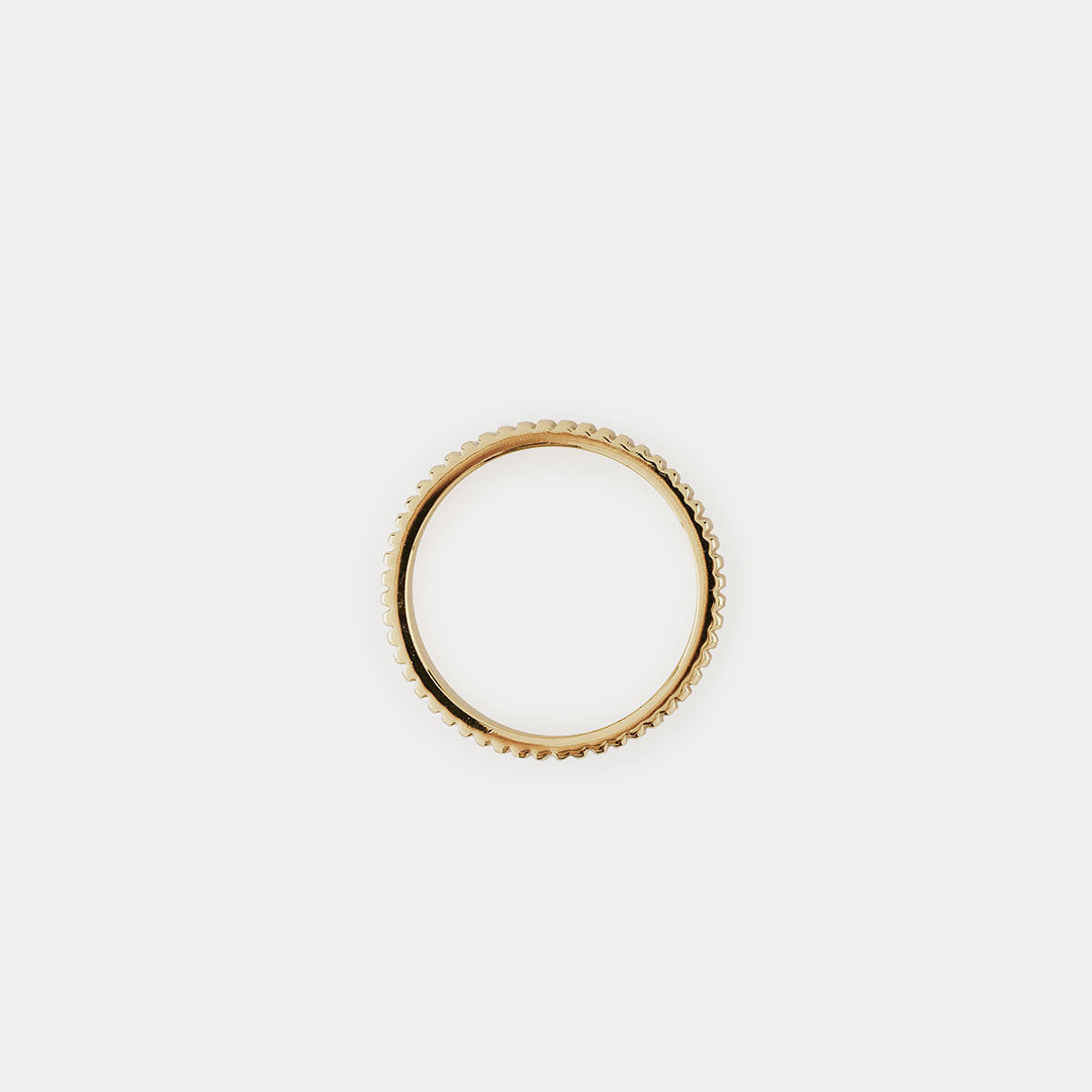 Gold Plated Silver Ridge Band Ring - Serge DeNimes