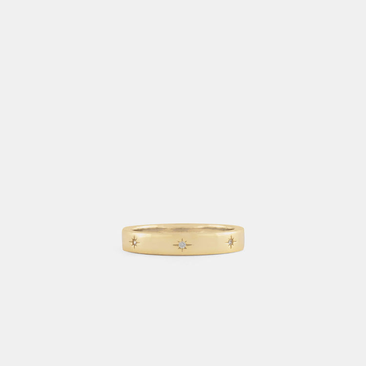 Gold Plated Silver Seven Ring