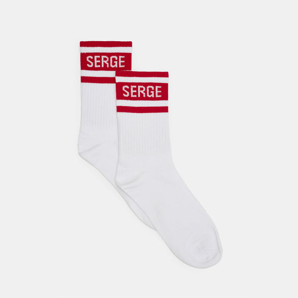 Red Stripe Serge DeNimes Socks - Serge DeNimes