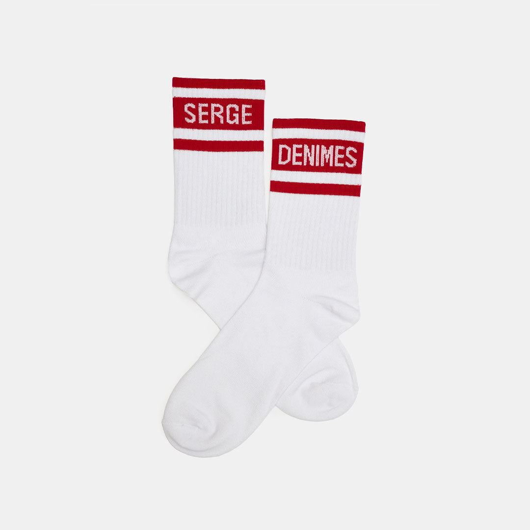 Red Stripe Serge DeNimes Socks - Serge DeNimes