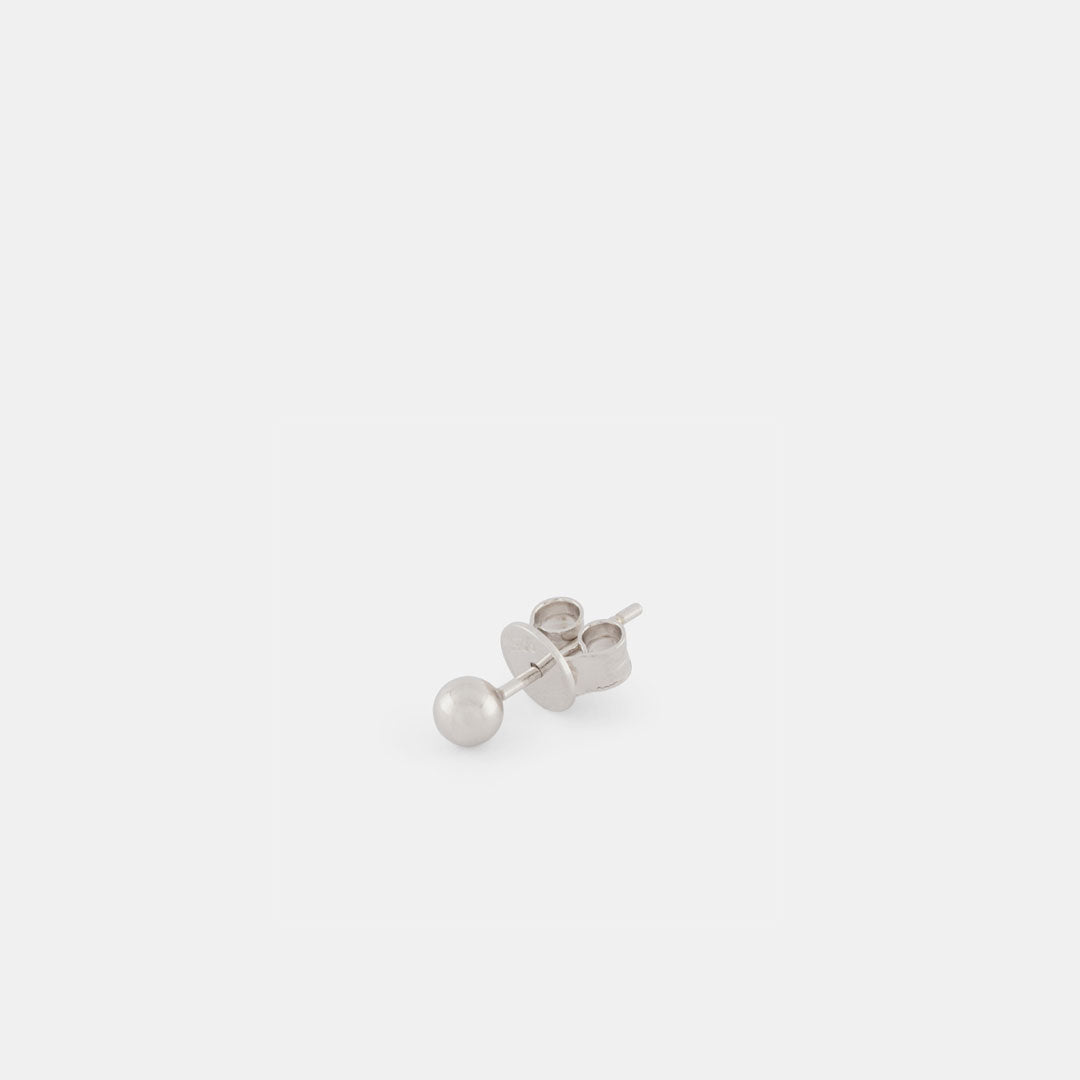 Silver Ball Stud Earring