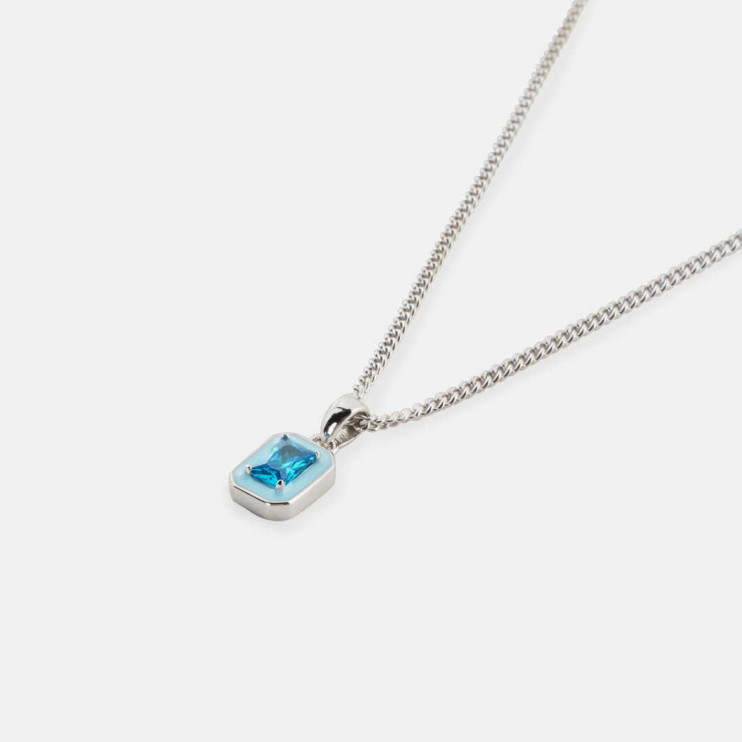 Silver Blue Blush Necklace - Limited Edition - Serge DeNimes