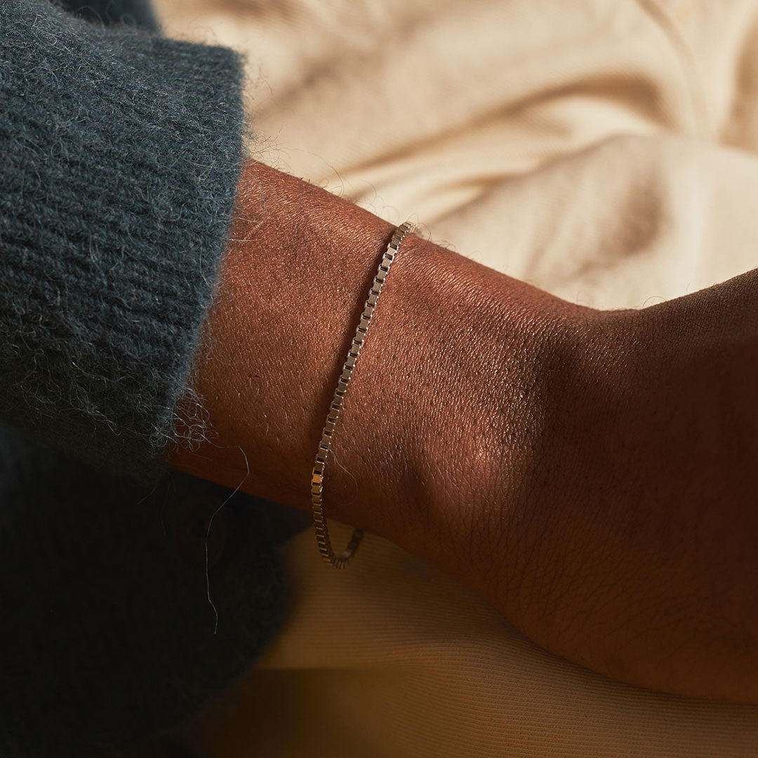 Silver Box Chain Bracelet