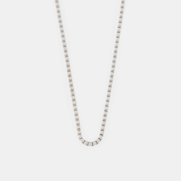 Silver Box Chain Necklace