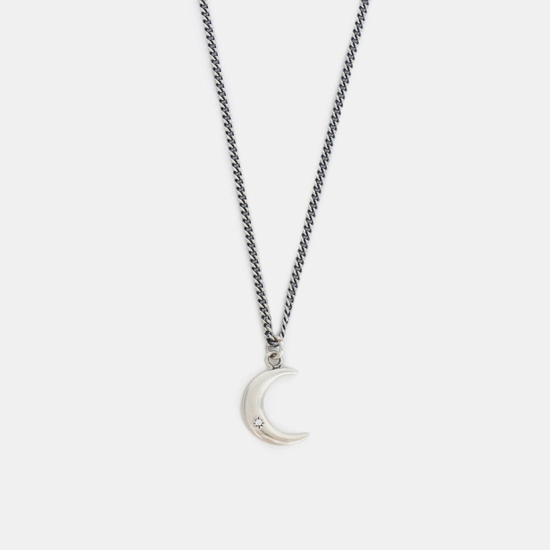 Birthstone Moon Necklace, Silver Birthstone Necklace, Crescent Moon Necklace,  Dainty Necklace, Birthstone Jewelry, Gift for Her - Etsy