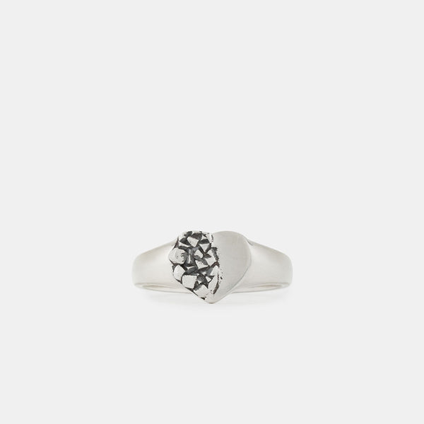 Silver Cubic Heart Ring - Serge DeNimes