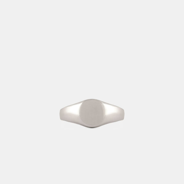 Silver Oval Signet Ring