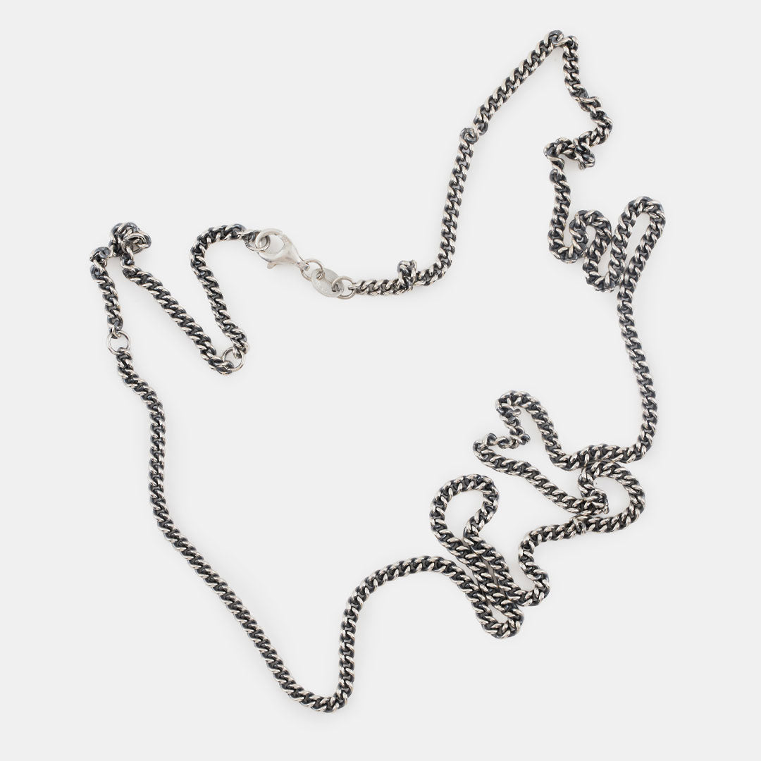 Silver Adjustable Oxidised Chain - Serge DeNimes