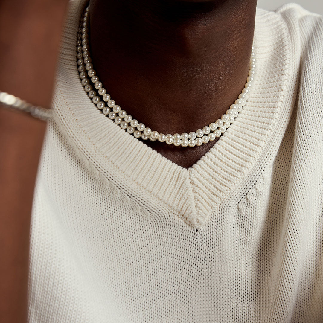 Silver Pearl Necklace - Serge DeNimes