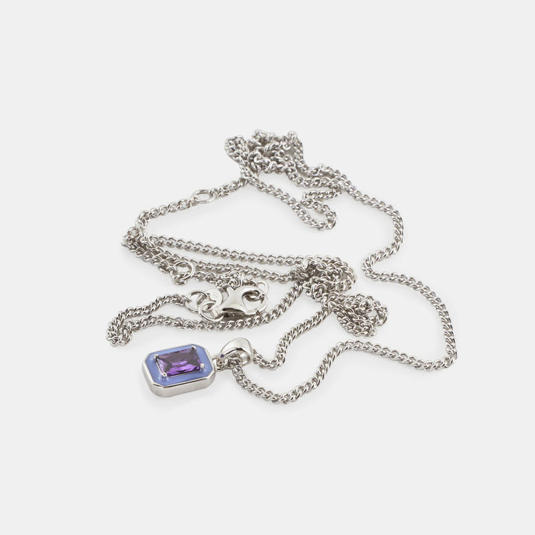 Silver Purple Blush Necklace - Limited Edition - Serge DeNimes