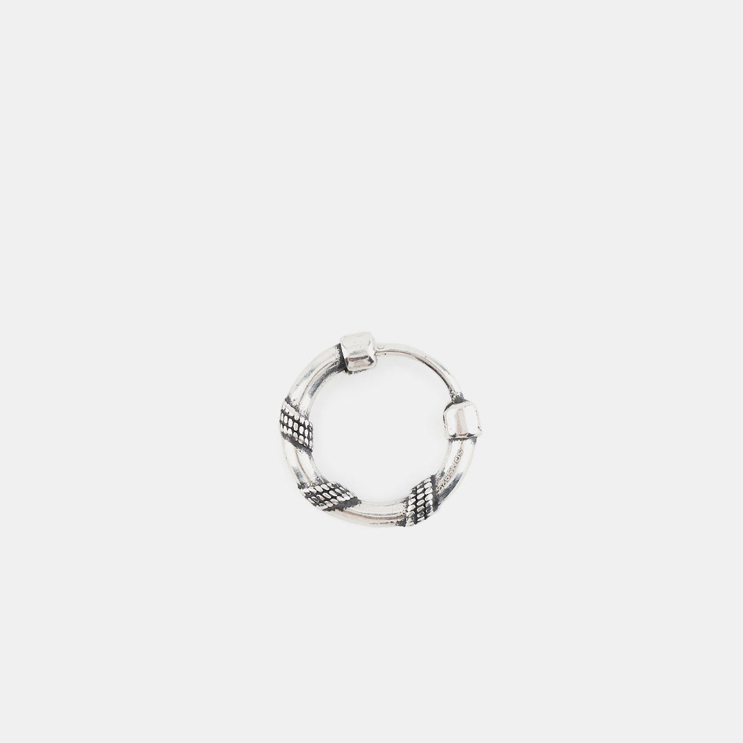 Silver Rope Hoop Earring - Serge DeNimes