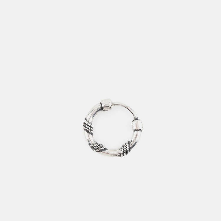 Silver Rope Hoop Earring - Serge DeNimes