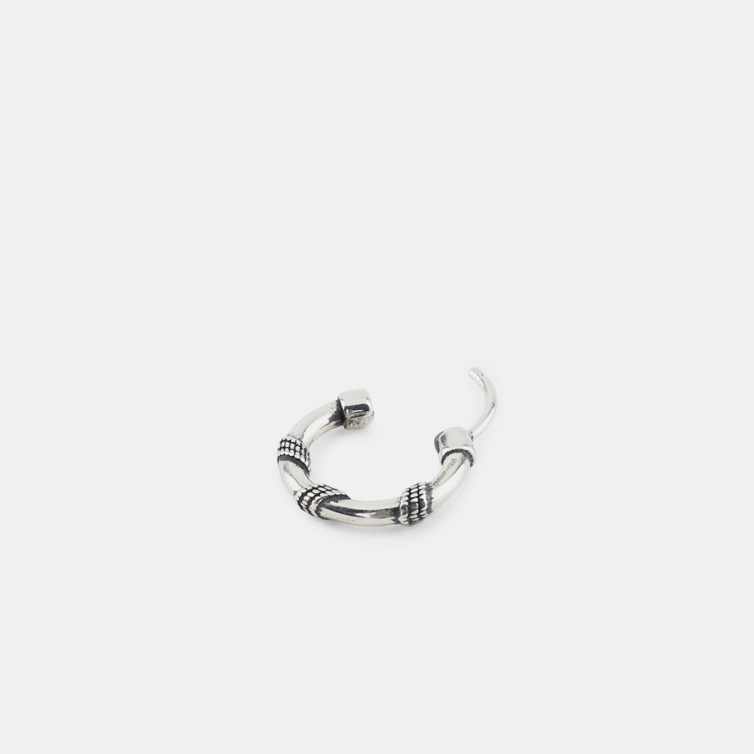 Silver Rope Hoop Earring - Serge DeNimes