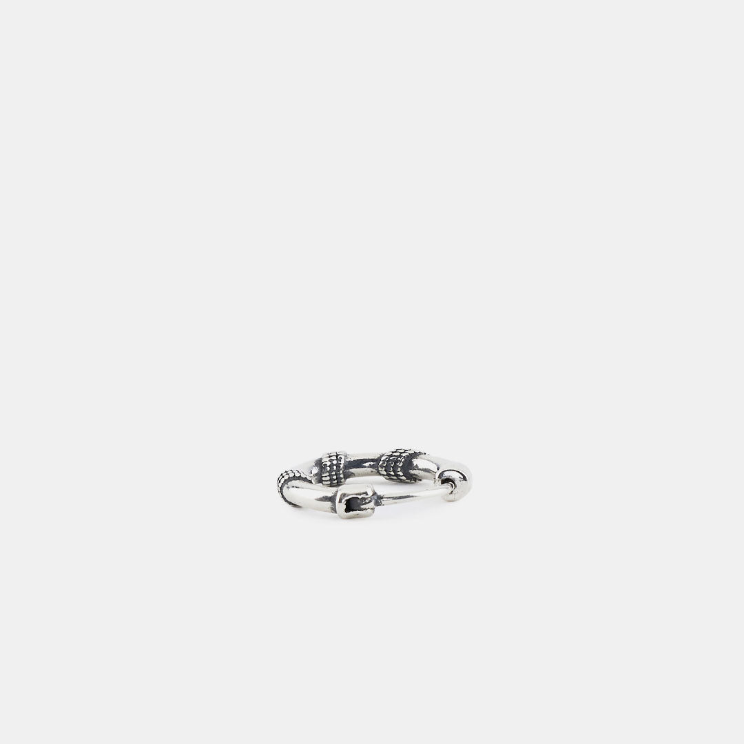 Silver Rope Hoop Earring - Serge DeNimes