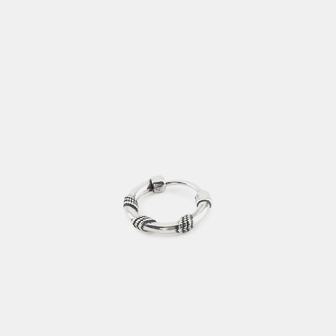 Silver Rope Hoop Earring - Serge DeNimes