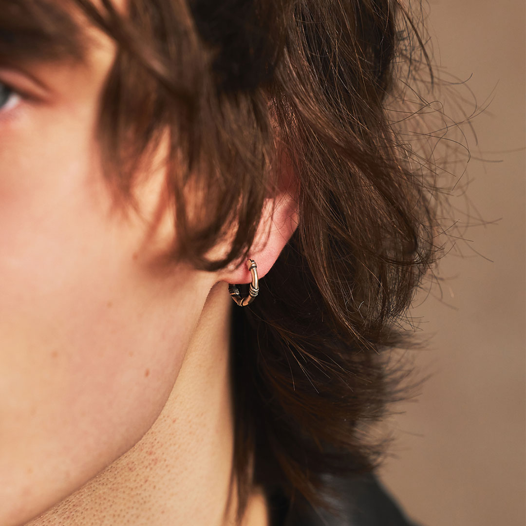 Silver Rope Hoop Earring - Serge DeNimes