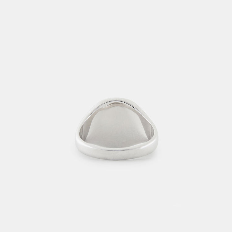 Silver Round Signet Ring