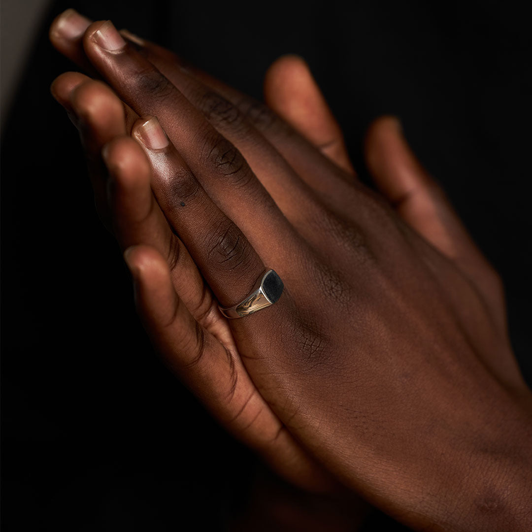Silver sales signet ring