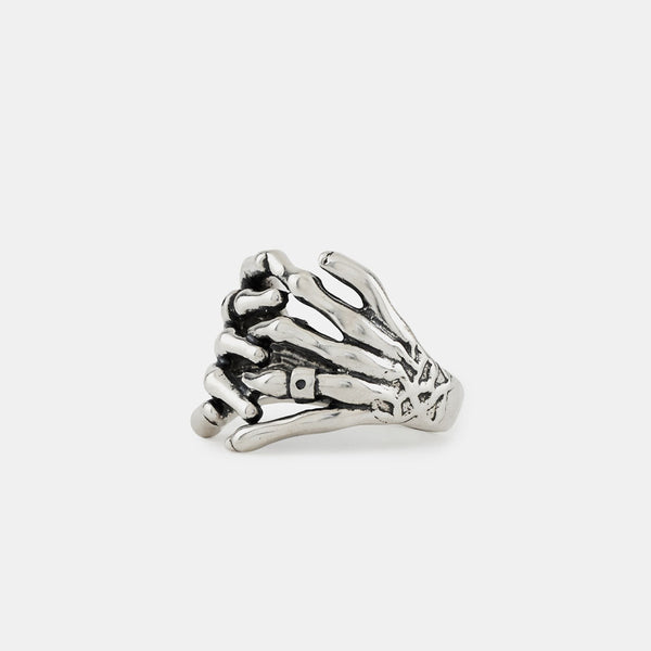 Silver Skeleton Hands Ring - Serge DeNimes