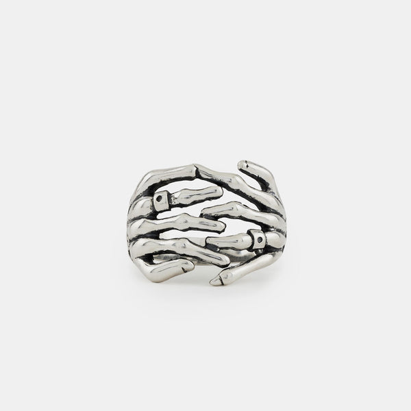 Silver Skeleton Hands Ring - Serge DeNimes
