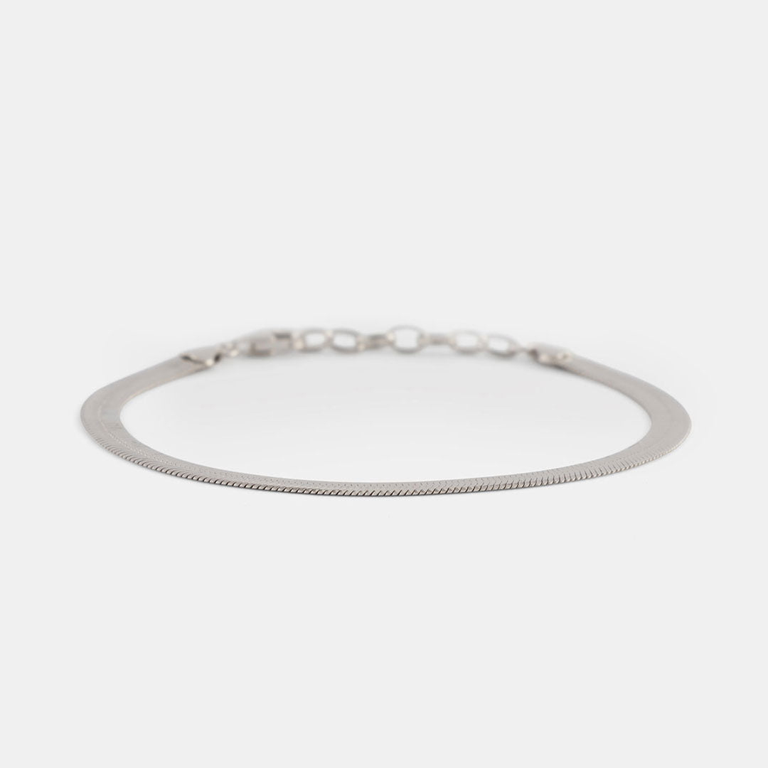 Silver Flat Snake Bracelet