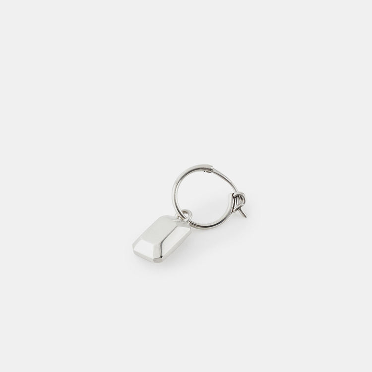 Silver Solid Gem Earring