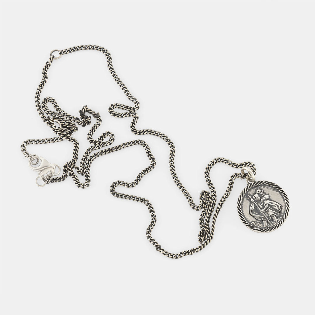 Silver St Christopher Necklace