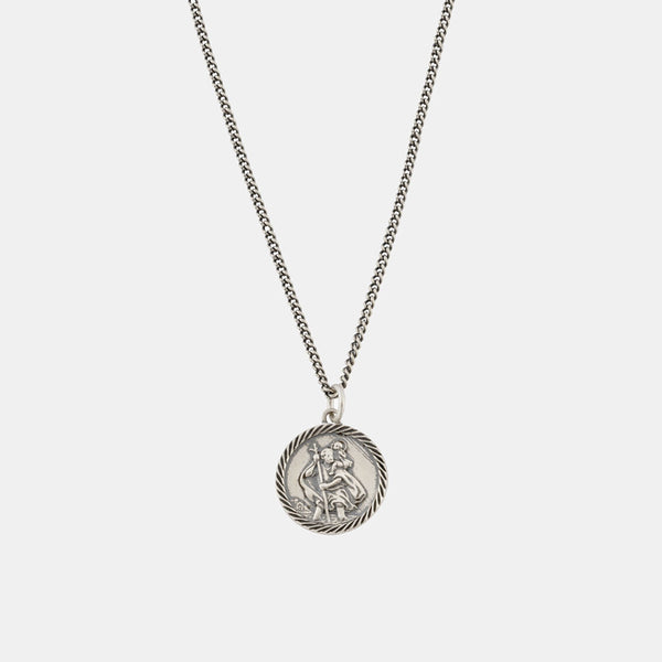 Silver St Christopher Necklace