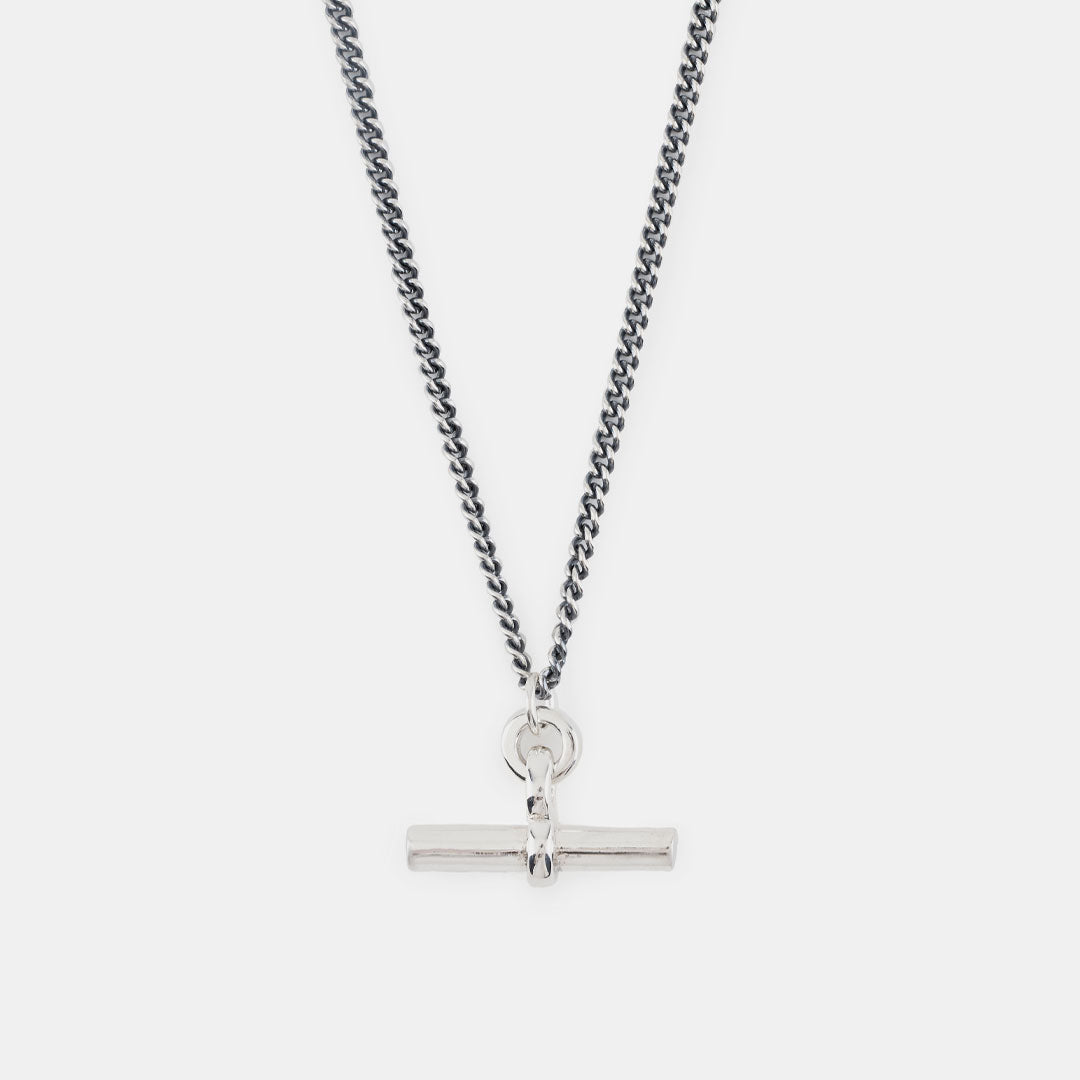 Silver T Bar Necklace - Serge DeNimes