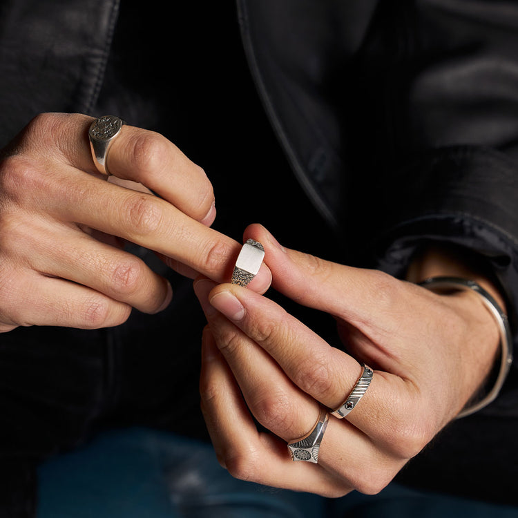 Silver Tapestry Ring - Serge DeNimes