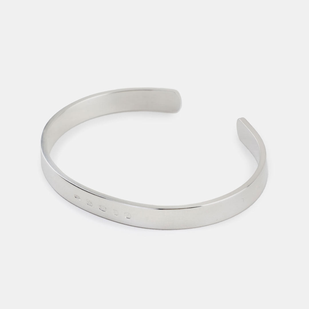 Silver Traditional Hallmark Bangle - Serge DeNimes