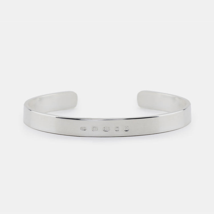 Silver Traditional Hallmark Bangle - Serge DeNimes