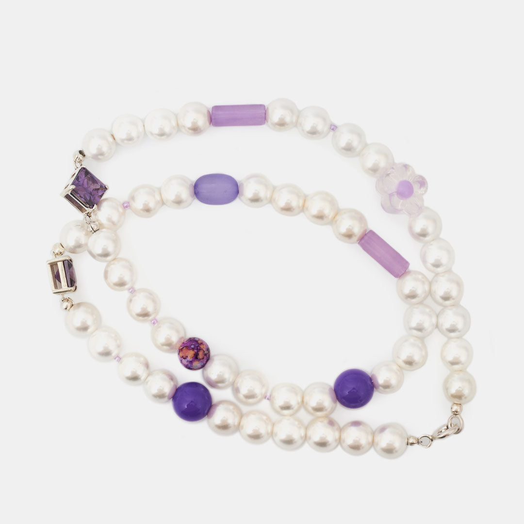 Violet Pearl Necklace - Serge DeNimes