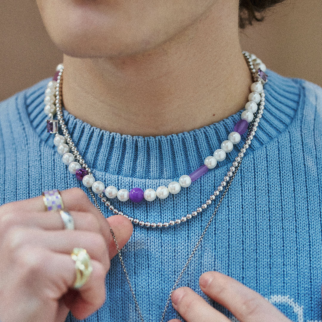 Violet Pearl Necklace - Serge DeNimes
