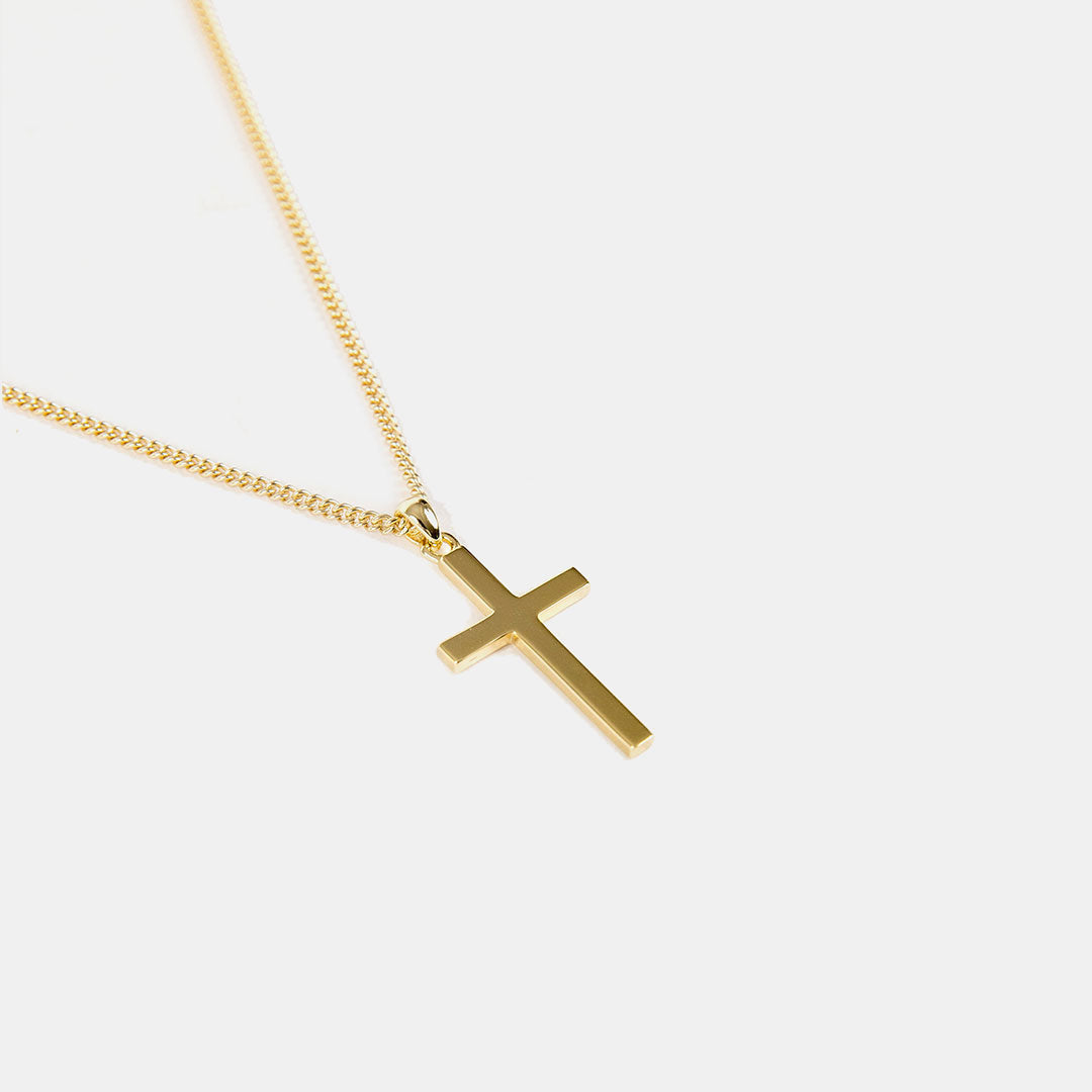 18K Rose Gold-Plated Cross Pendant Necklace – ST.REGION