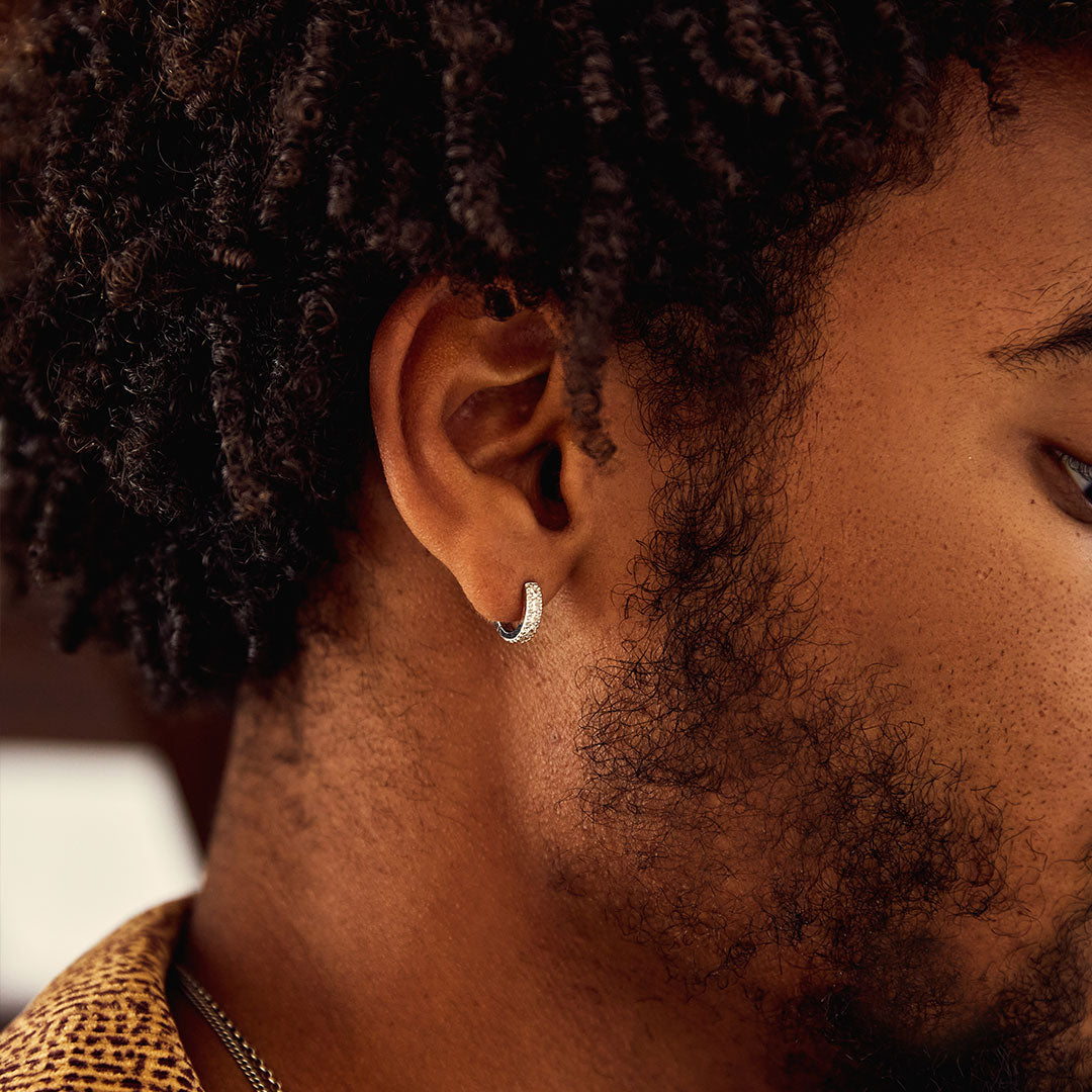 Silver Zirconia Hoop Earring - Serge DeNimes